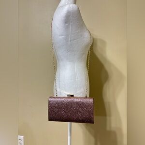 Elegant Glitter Clutch with Chain Strap